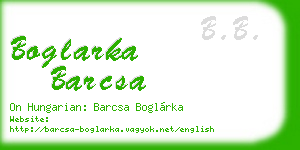 boglarka barcsa business card